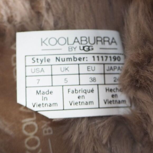 Koolaburra UGG Fuzz-ee Strappy Slipper Sandals 1117190 Amphora Taupe Women 7 - Picture 10 of 11
